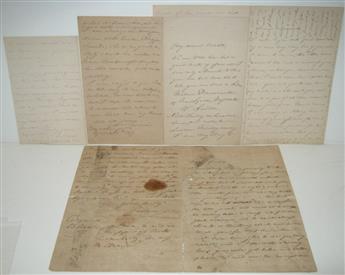 (WAGNER, RICHARD.) WAGNER, COSIMA. Group of 4 Autograph Letters Signed, Cosima, to Dearest Elisabeth, on various subjects.